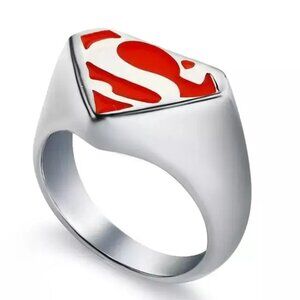 Superman Logo 316L Stainless Steel Ring Hypoallergenic